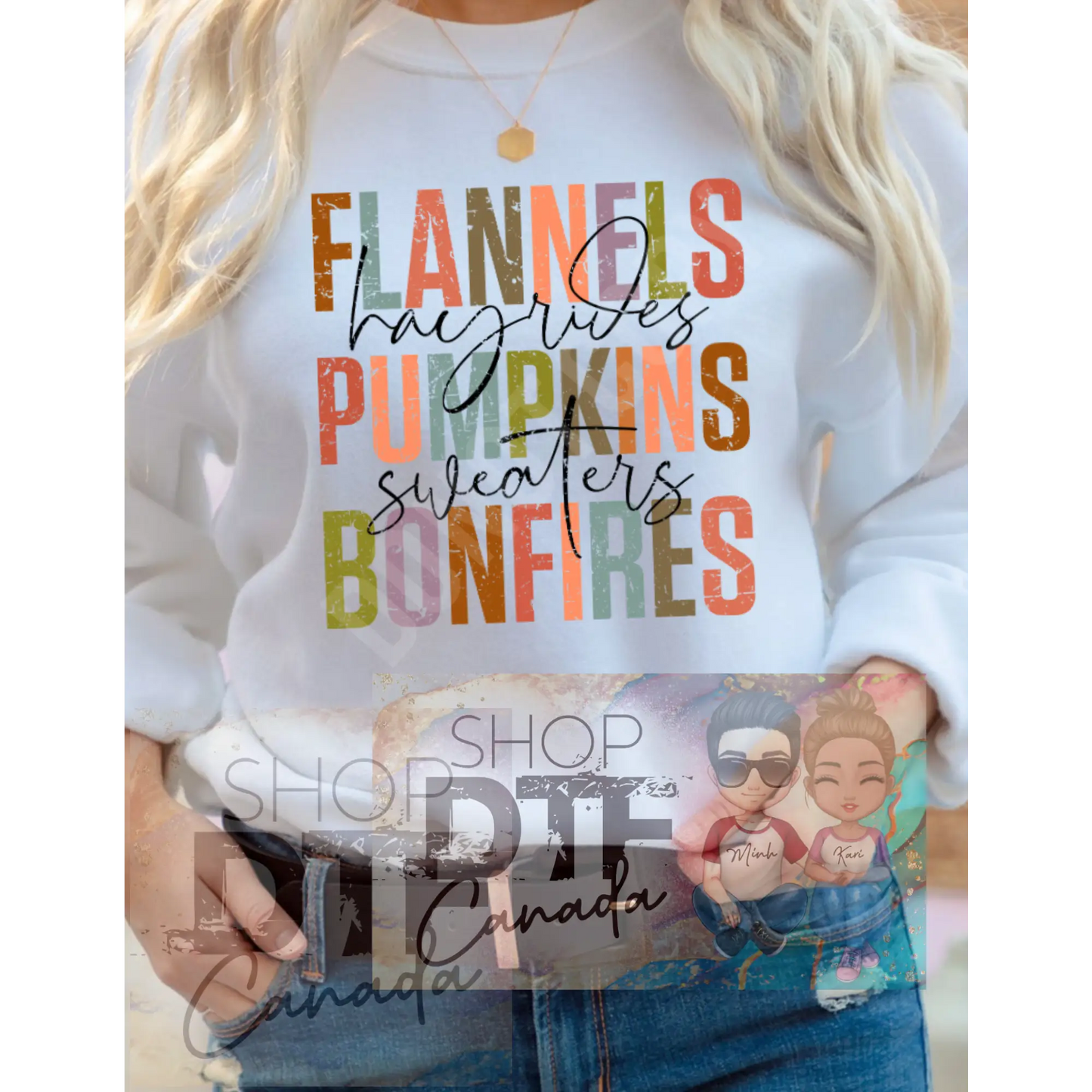 Fall - flannels pumpkins and bonfires - shirts & tops