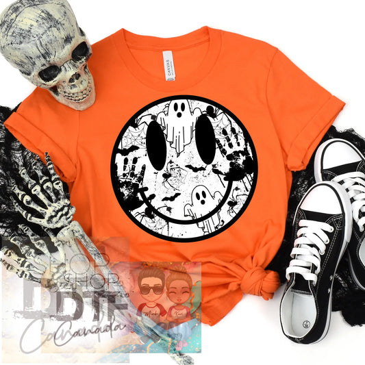 Halloween - circle ghost - shirts & tops