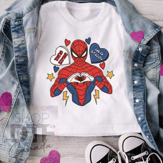 Kids - valentine spiderman - shirts & tops